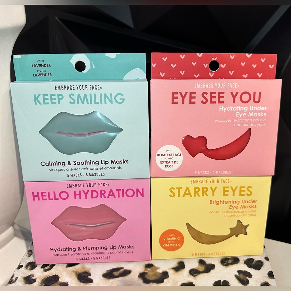 ✨ Embrace Your Face – Lip & Eye Mask Collection ✨